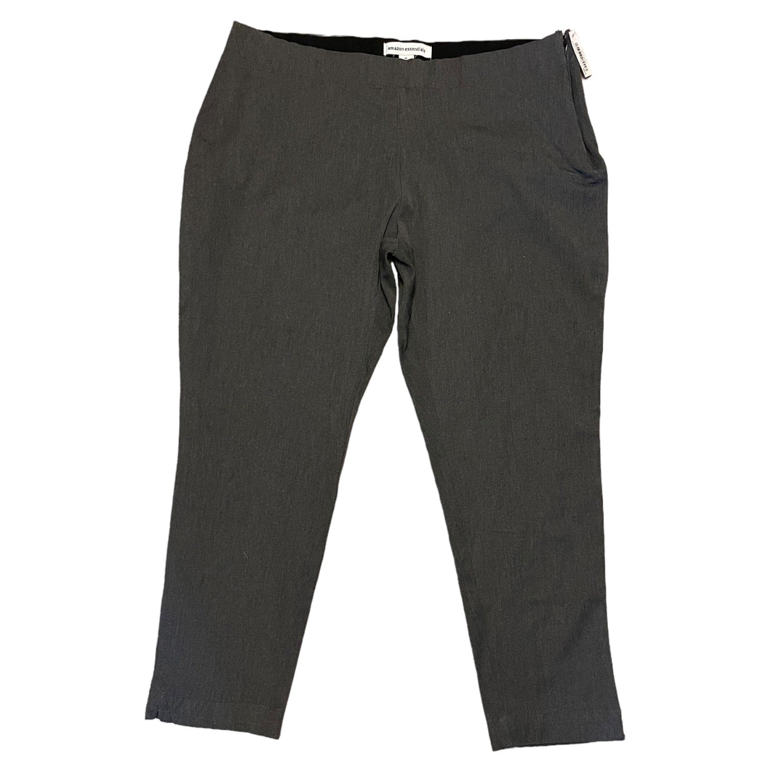 Front of Dark gray pants on a white background