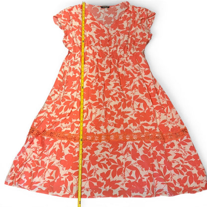 Bloomchic Orange & Off White Floral Maxi Dress Size 18/20