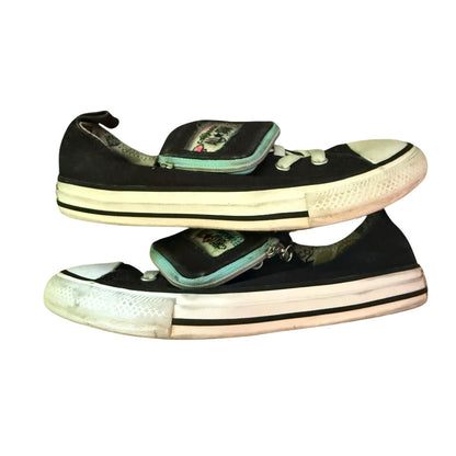 Converse All Star Black Gamer Pouch Slip On Sneakers Size 3