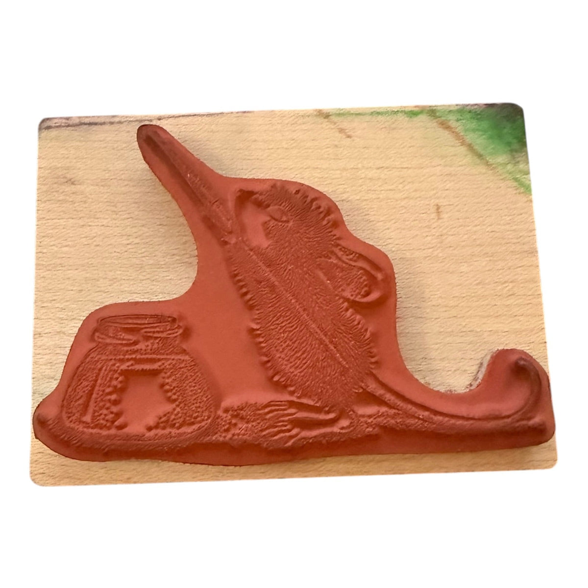 Stampa Rosa Amanda Writes House Mouse 117E Vintage 1999 Rubber Stamp