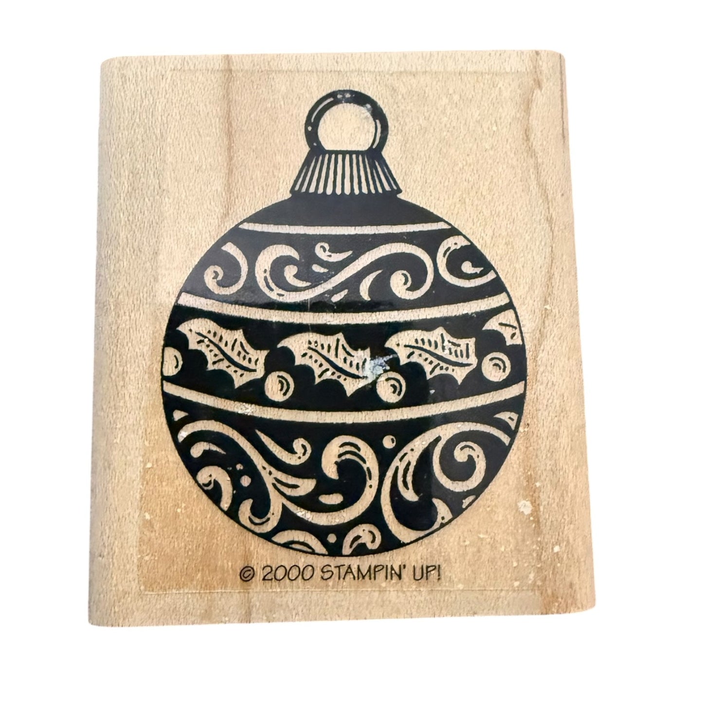Stampin’ Up Vintage 2000 Christmas Tree Ornament Rubber Stamp