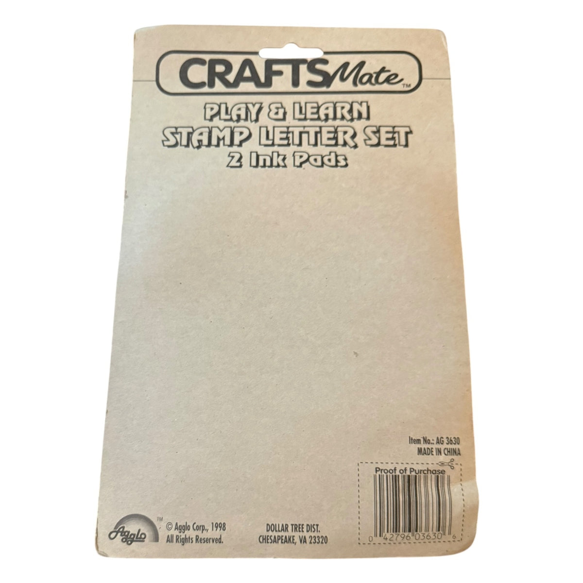 Crafts Mate Play & Learn Stamp Letter Set 2 Ink Pads 26 Stamps