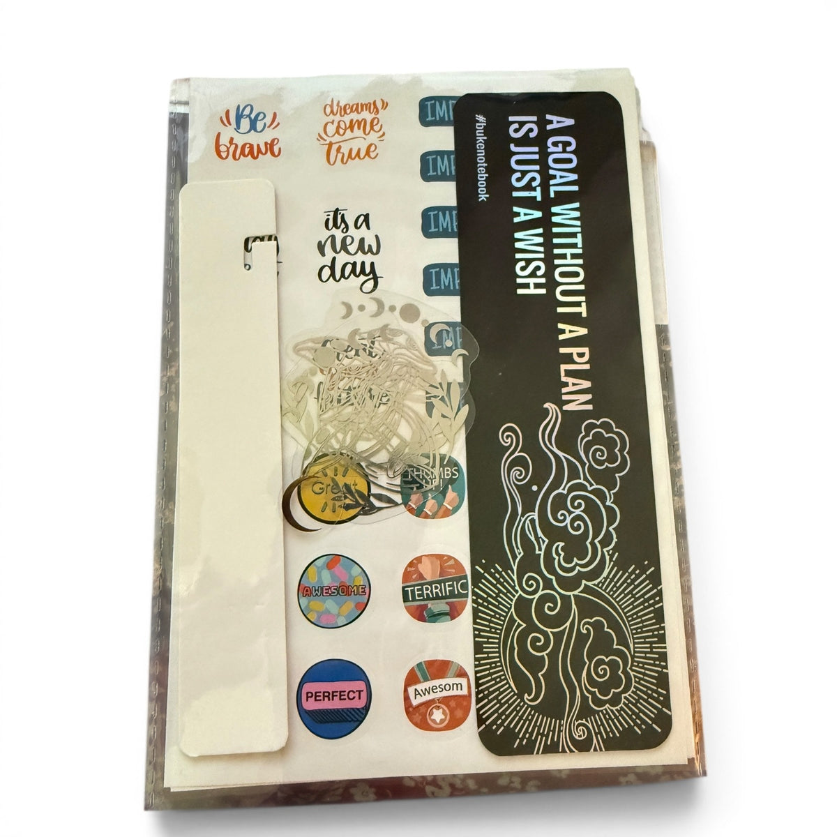 Buke Note Grid Paper Book Set Stencil Stickers Notebook Journal Original Box