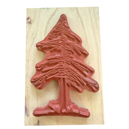 Rubber Soul Sketched Drawn Tall Pine Tree Rubber Stamp Crafting