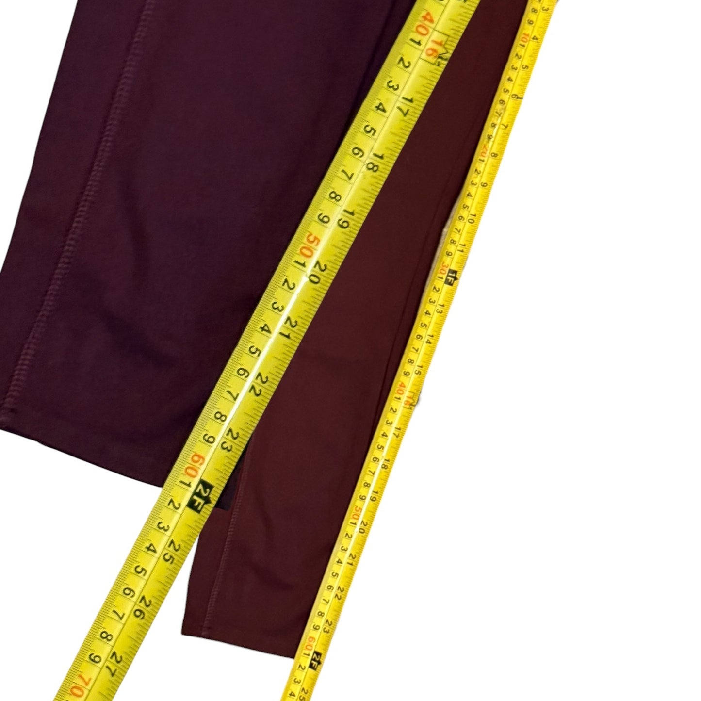Danskin Black Cherry High Rise Bonded Side Pocket Leggings Small