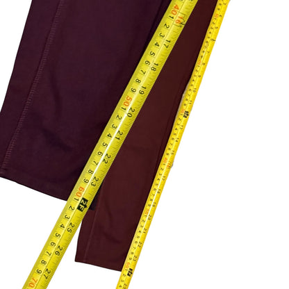 Danskin Black Cherry High Rise Bonded Side Pocket Leggings Small