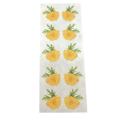 Creative Memories Yellow Marigold Flowers Scrapbooking Stickers