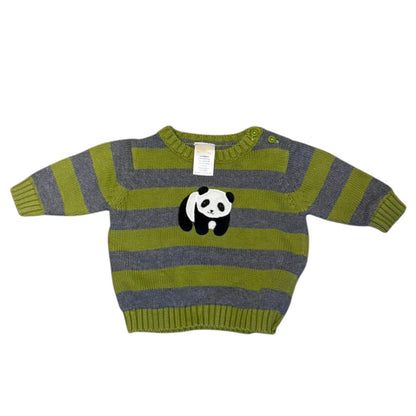 Gymboree Vintage 2007 Little Panda Bear Striped Cotton Sweater 0-3 Months