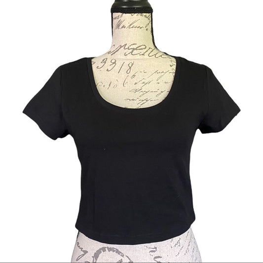 Front of black shirt