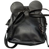 Back of black backpack