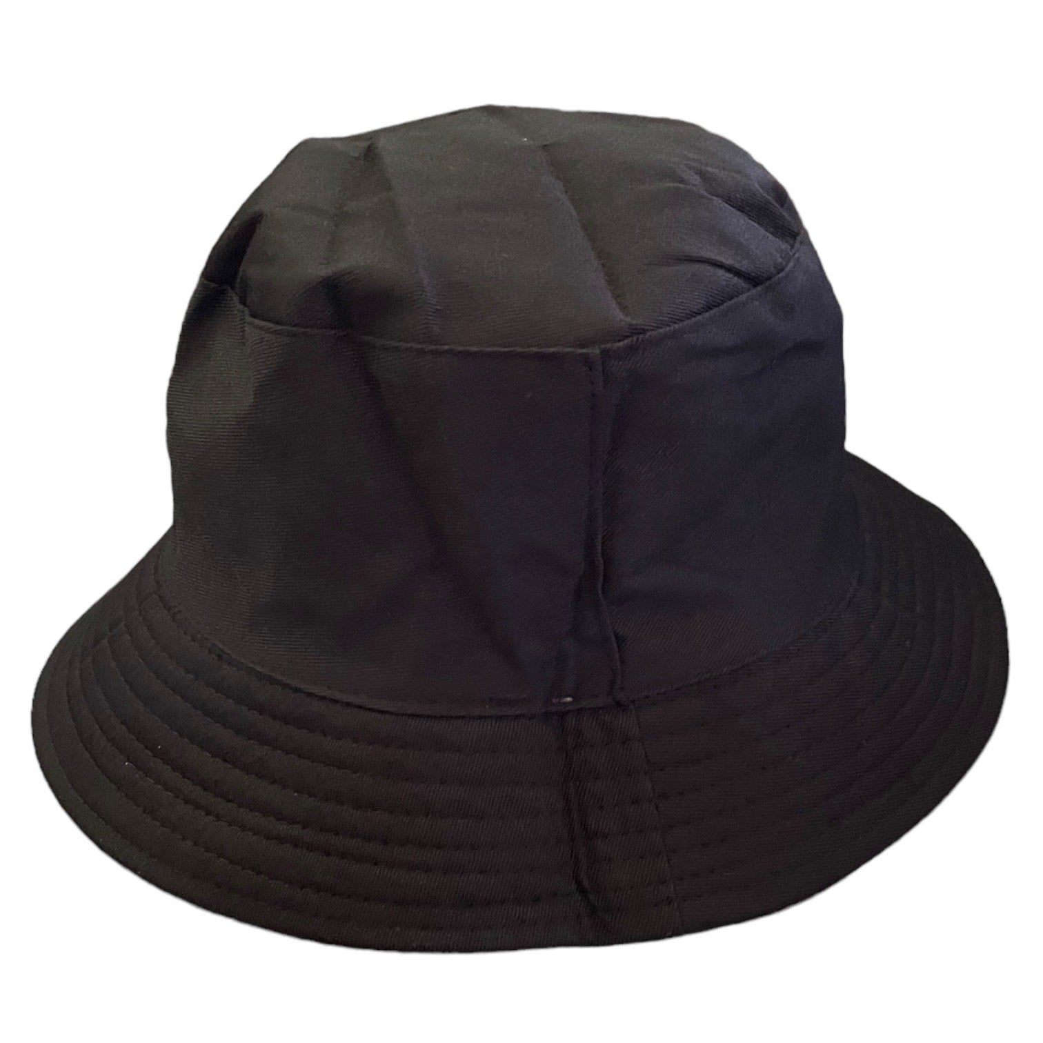 Side of black bucket hat