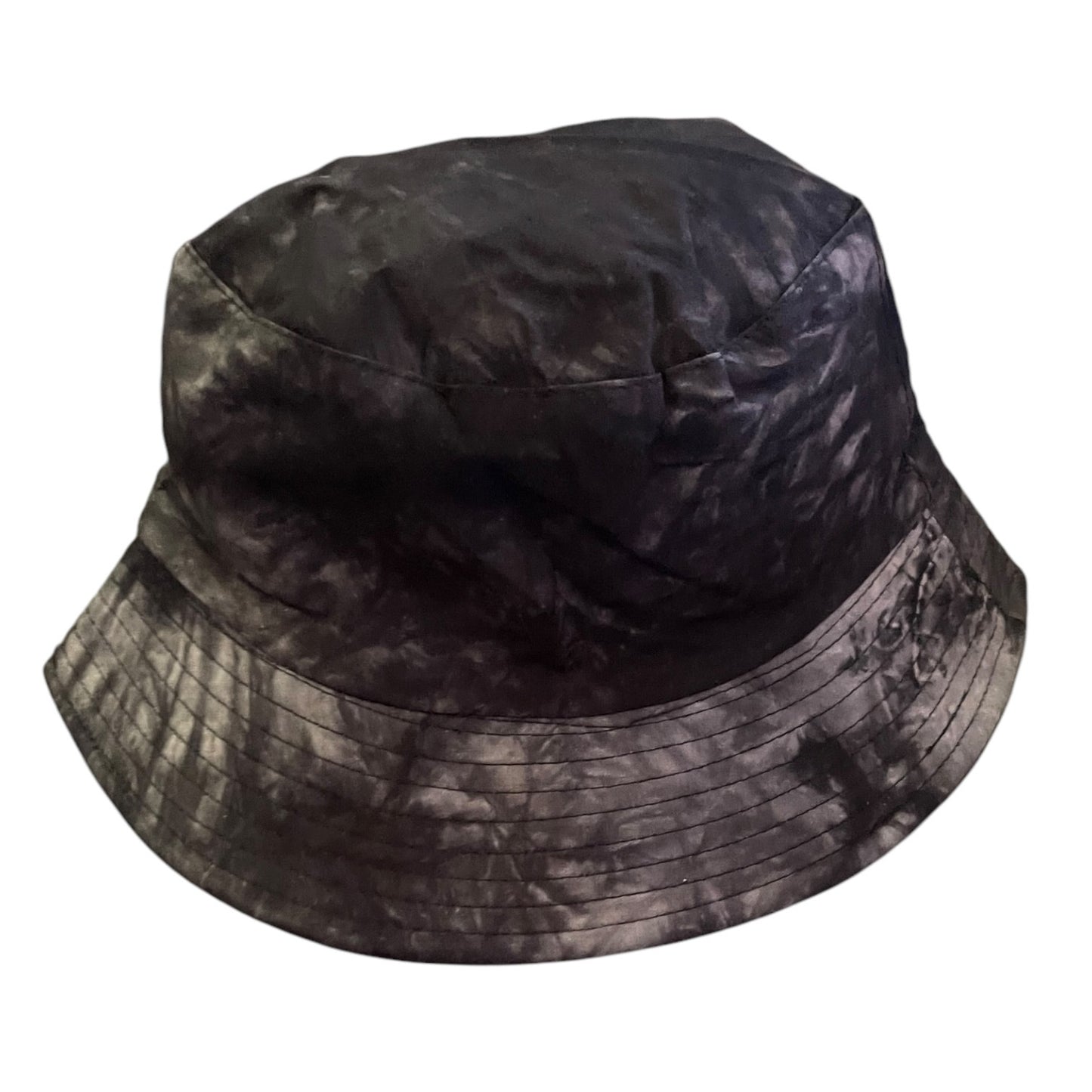 Black tie dye hat side view