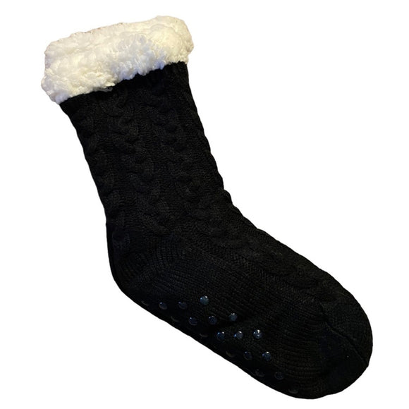 Black sherpa socks