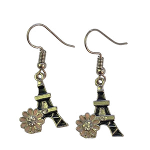 Black Eiffel Tower earrings