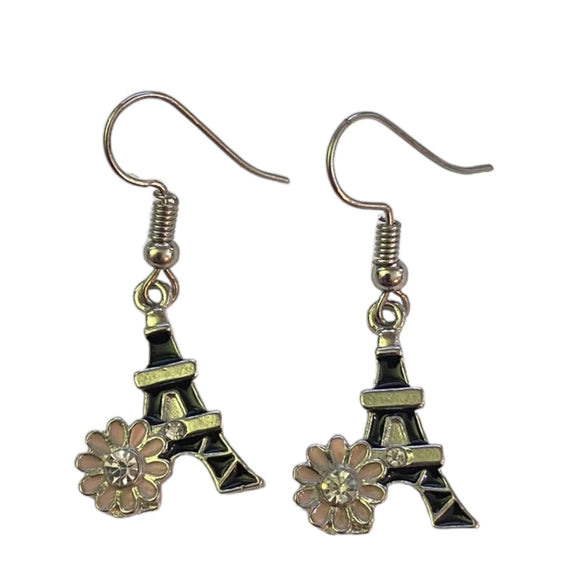 Black Eiffel Tower earrings