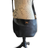 Close up of black purse
