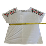 Pit to pit of white shirt