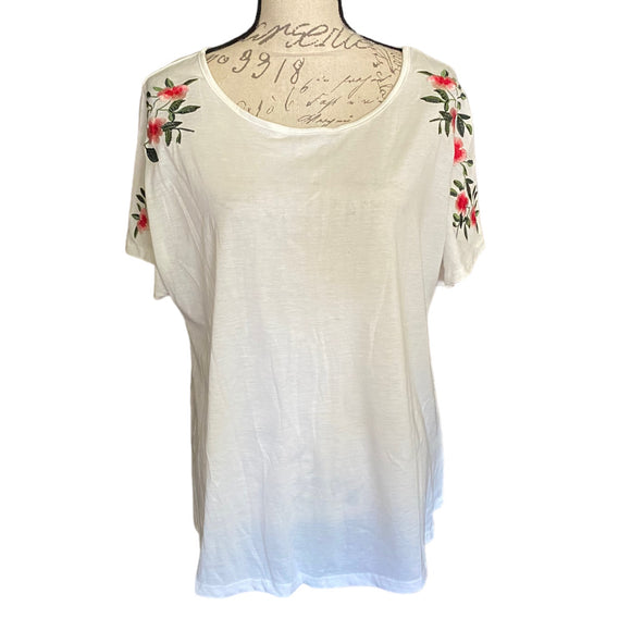 Front of white shirt