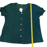 Length of green shirt