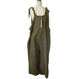 Back of green overalls