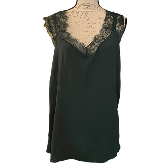 Front of green cami