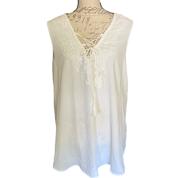 Front of white shirt