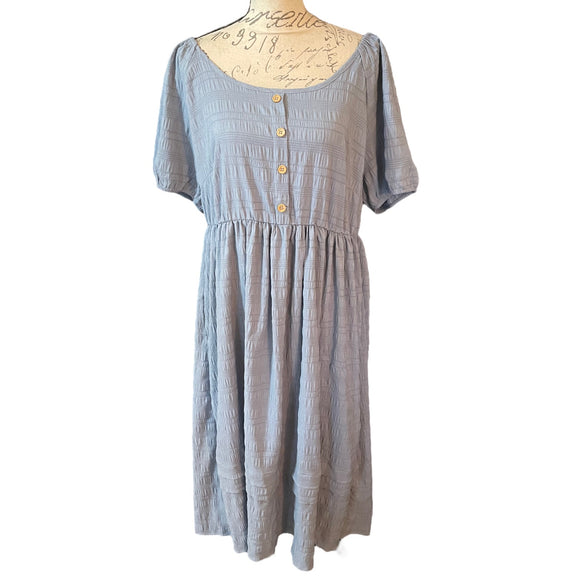 Front of blue dress