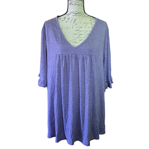 Front of purple shirt