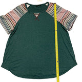 Length of green shirt