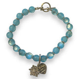 Front of blue bracelet