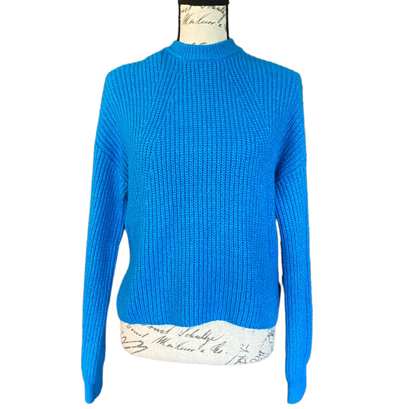 Front of blue sweater