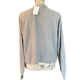 Back of gray sweater