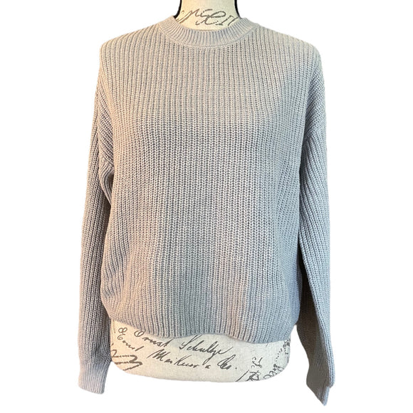Front of gray sweater