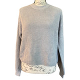 Front of gray sweater