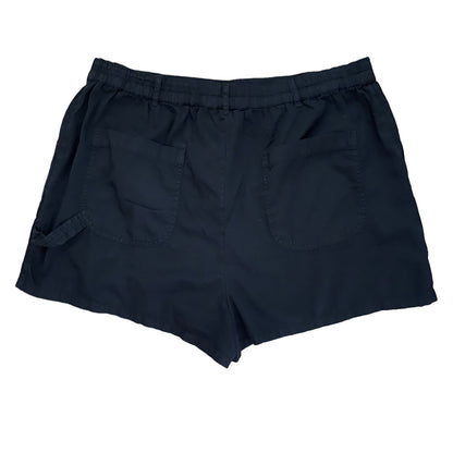 Back of Black shorts on a white background