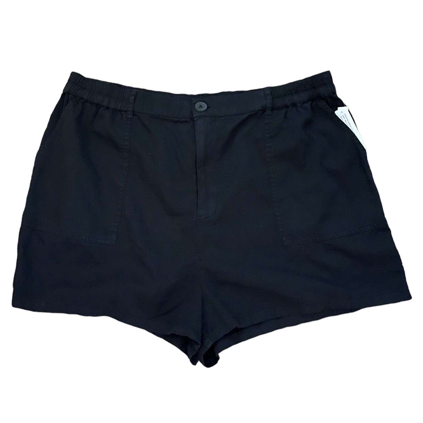 Front of Black shorts on a white background