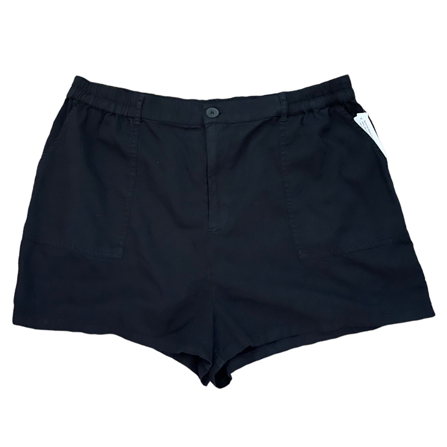 Front of Black shorts on a white background