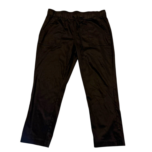 Front of black pants
