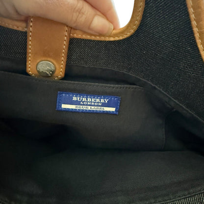 Burberry London label on a dark fabric background