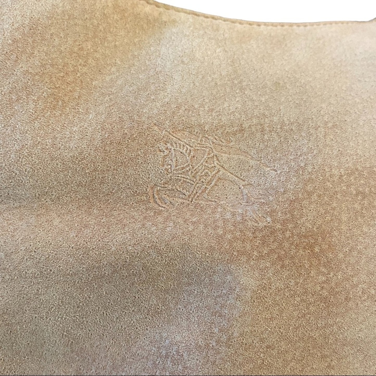 Embossing of pink Burberry crossbody purse