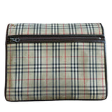 Back of Burberry portfolio clutch