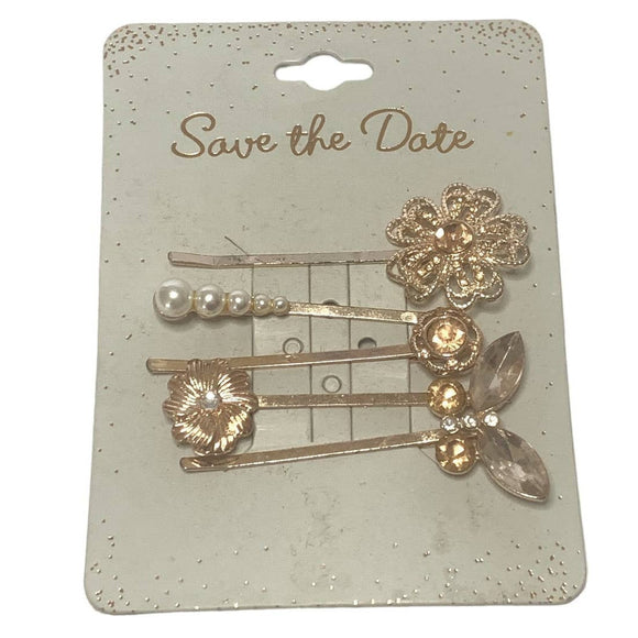 Front of set of 4 bobby pins