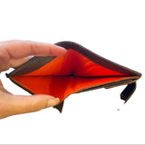 large interior cash pocket on brown bvglari wallet