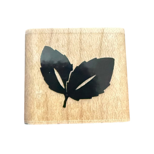 JRL Design Co Mini Leaf Leaves Rubber Stamp EUC