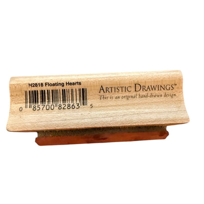 Hero Arts Artistic Drawings Floating Hearts H2818 Rubber Stamp