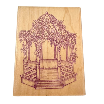 All Night Media Floral Vine Garden Gazebo Oversized 484J02 Rubber Stamp