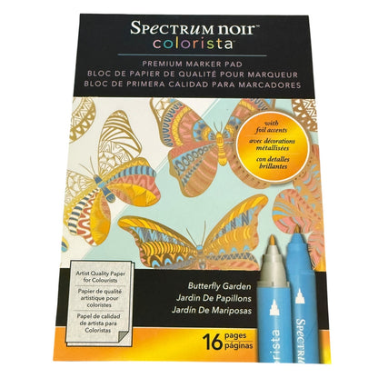 Spectrum Noir Colorista Butterfly Garden Foil Accents Coloring Marker Pad