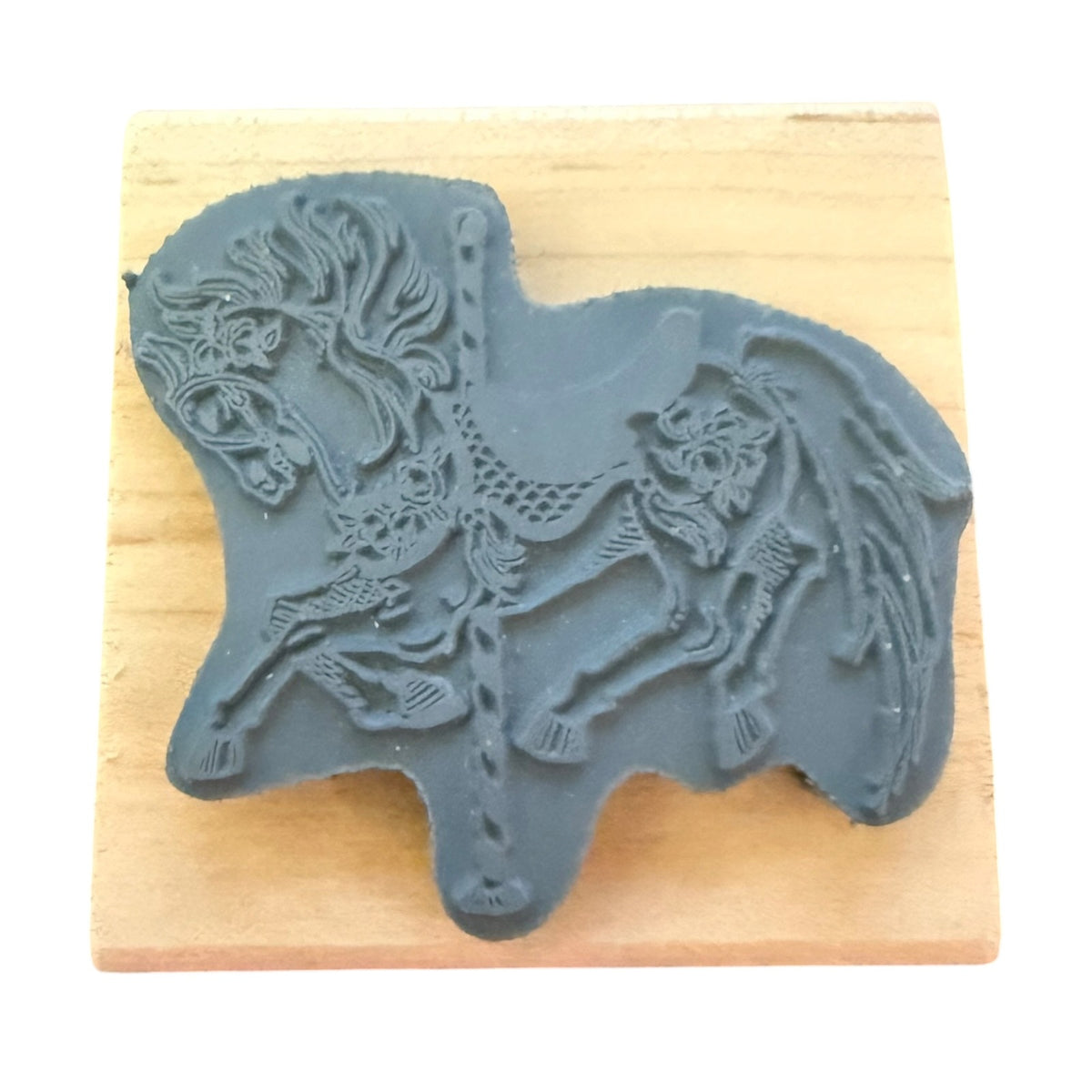 Stampendous Vintage 1994 Carousel Horse Galloping Running D0555 Rubber Stamp