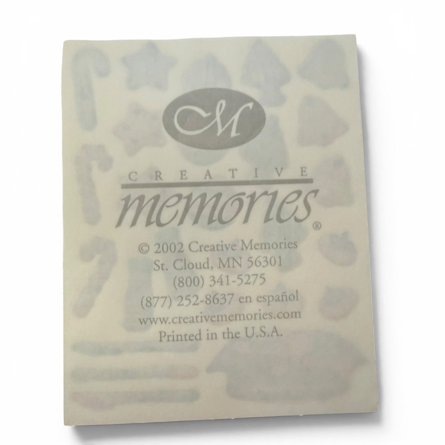 Creative Memories 2002 Christmas Baking Sugar Cookies Decorating Sticker Block
