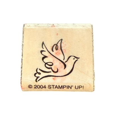 Stampin Up! 2004 Single Flying Dove Bird Crafting Rubber Stamp